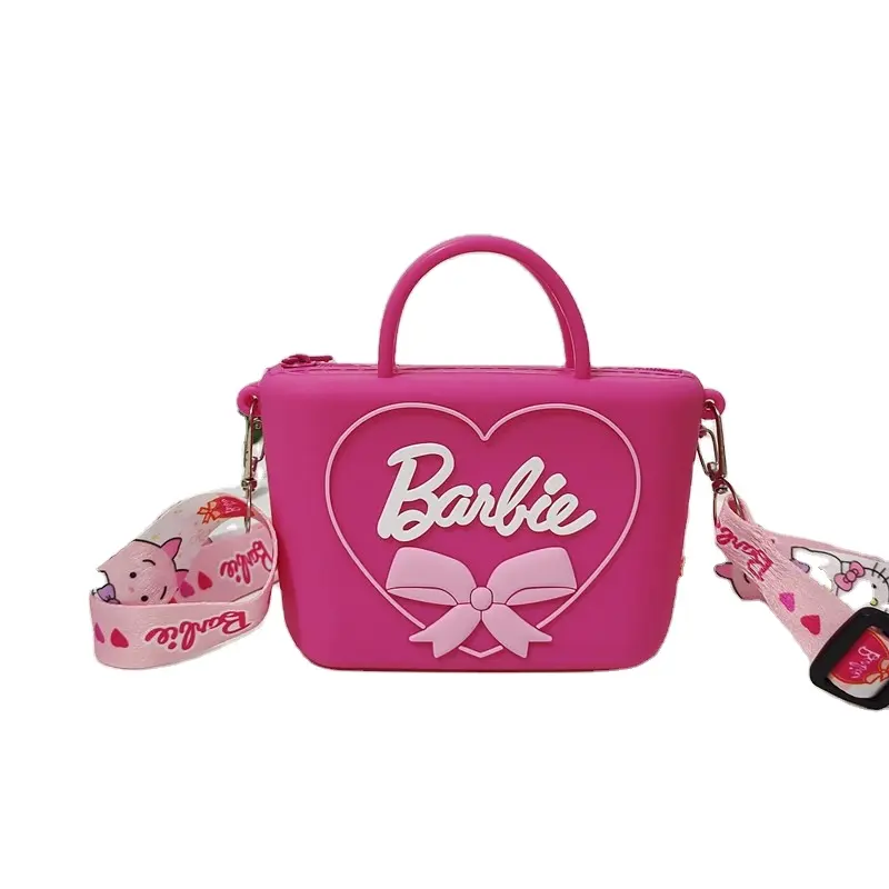 Barbie Cartoon Love Silicone Children's Zero Wallet Girl Creative Oblique Shoulder Bag Girl Silicone Bag