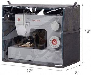 Free Sample HEXIN Brand HXJ0440 Heavy Duty Polyester Multiple <b>Sewing</b> <b>Machine</b> <b>Bag</b> Visible Dust Cover - Product Image 2