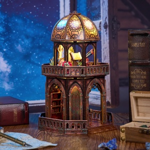 Kit de montage DIY fait main KT08 Observatoire <span class=keywords><strong>BookNook</strong></span>, Puzzle 3D en bois, Kit de maison miniature, Décoration intérieure, Cadeau - Product Image 5