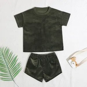 Hot Sales OEM Short-Sleeve Kid Clothing Sets Summer Cool Children 2 Pieces Clothing Suit Casual Kids Outfits