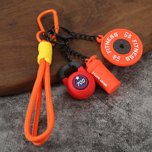 Llavero de gimnasio para mujer, pesas de kettlebell, mancuernas, llavero de fitness, dijes para bolso, regalo para mujeres y hombres, lindo mini llavero de fitness - Product Image 3