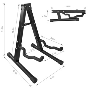 Großhandel Klapp gitarren ständer Akustischer elektrischer Musik instrument Gitarren ständer - Product Image 5