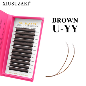 Ciglia Finte XIUSUZAKI Private Label Mega Volume Parallel Flower Cross Marrone <span class=keywords><strong>Scuro</strong></span> a Forma di U YY 3D 4D 5D <span class=keywords><strong>Extension</strong></span> Ciglia - Product Image 2