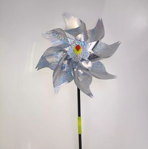 Vendita calda solido grande filatore del vento ispessito argento Laser repellente per uccelli efficace controllo degli uccelli per la fattoria del frutteto - Product Image 6