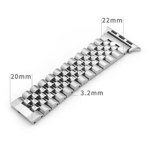 Correa de malla plateada de acero inoxidable para Apple Watch de 38 mm y 42 mm, compatible con las series 8, 7, 6, 5, 4, 3, 2, 1, SE, ISO - Product Image 3
