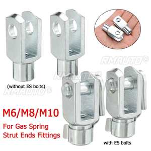 2 unidades de soportes universales plateados M6 M8 M10 para puntas de amortiguador de gas de maletero y capó, con junta de bola y soporte de resorte de válvula - Product Image 1