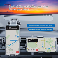 Support de téléphone de voiture K04 en ABS avec logo/emballage personnalisés disponibles : Nouveau design à ventouse adhésive, pliable, rotatif et résistant à la chaleur