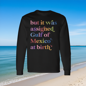 Mais il est indiqué sur le t-shirt à manches longues Gulf Of Mexico At Birth - Product Image 3