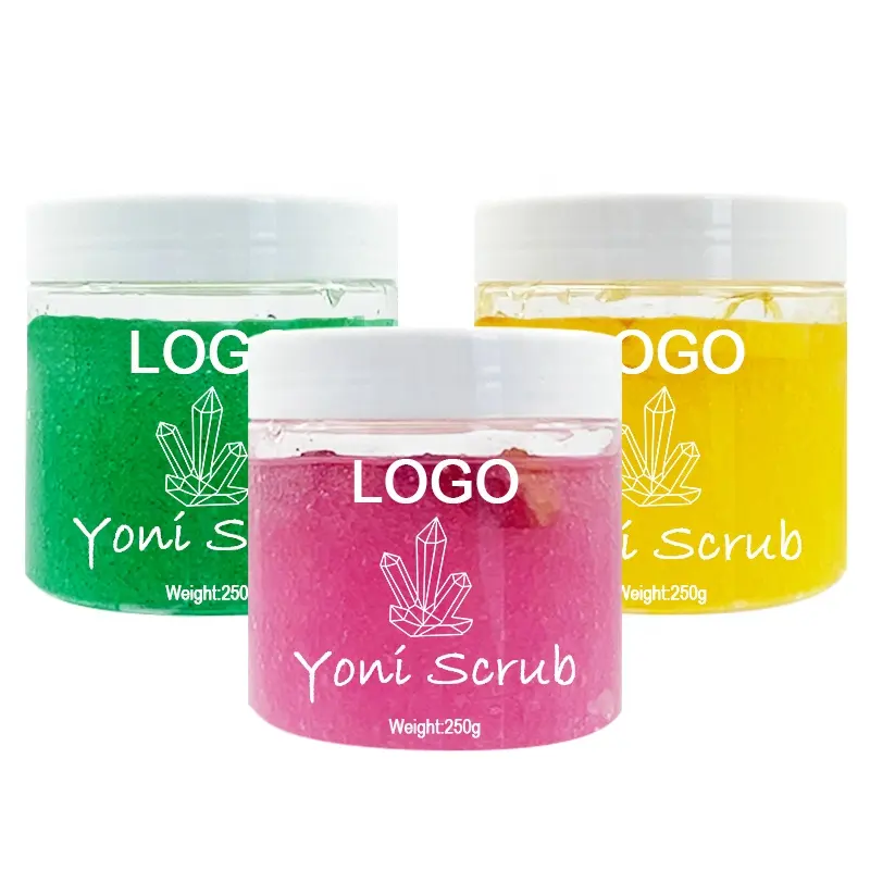 Wholesale Yoni Scrub Essential Oil Seeds Private Label Exfoliating Rose Quartz Body Scrub Remove Odors Yoni Lightening Scrub