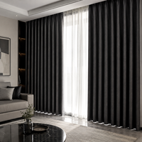 Rideaux occultants en gros, tissu épais tissé, traitement sur mesure des fenêtres pour projets d'aménagement intérieur d'hôtels et d'appartements