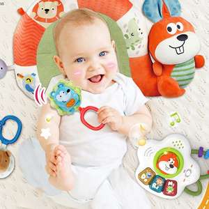 Juguete de peluche, almohada <span class=keywords><strong>para</strong></span> el cuello, sonajero <span class=keywords><strong>para</strong></span> bebé <span class=keywords><strong>recién</strong></span> <span class=keywords><strong>nacido</strong></span>, dibujos animados, ardilla, protección <span class=keywords><strong>para</strong></span> la cabeza, almohada de felpa suave <span class=keywords><strong>para</strong></span> bebé durmiente, juguete - Product Image 2