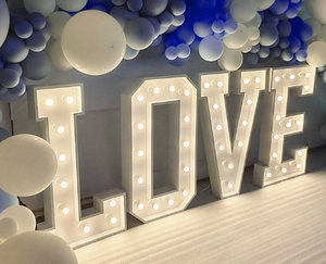 Insegna LED Personalizzata, Lettere Luminose LOVE da <span class=keywords><strong>4</strong></span> Piedi, Insegna Pubblicitaria Luminosa per Decorazioni Matrimoniali, Lettere Luminose da 2 Piedi - Product Image 2