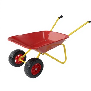 <span class=keywords><strong>Brouette</strong></span> rouge en métal massif pour enfants, idéale pour le jardinage (feuilles, terre, sable) - Product Image 4