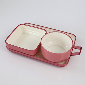 Durable <span class=keywords><strong>Restauration</strong></span> En Vol En Plastique Deux Couleurs D'avion Réutilisable Ensemble de Vaisselle - Product Image 1
