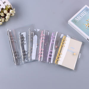 PVC coloré transparent a5a6 feuilles mobiles Karon en cuir souple petite carte livret ins dossier main grand livre stock - Product Image 2
