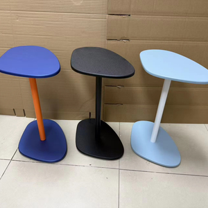 Modern Irregular Shape Side <strong>Table</strong> Tall <strong>Sofa</strong> End <strong>Table</strong> Metal Base Accent <strong>Table</strong> for Living Room Bedroom <strong>Small</strong> Spaces - Product Image 1