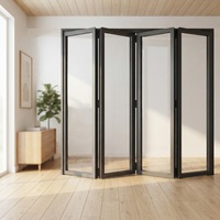 Porte patio pliante moderne isolée DEMEA sur mesure, double vitrage, aluminium, fibre de verre, pour salons