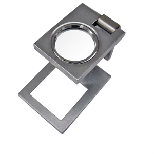 Loupe d'inspection pliable en acier de type allemand pour bijoux, grossissement 8x-14x, outil portable pour l'inspection des pierres précieuses et des diamants LUXURO GS794 - Product Image 1