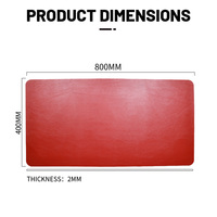 Tapis de bureau en cuir PU PVC antidérapant imprimé de taille personnalisée protecteur de jeu tapis de table de bureau tapis de souris