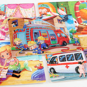 Puzzle plat en bois de 30 pièces pour tout-petits, animaux de dessin <span class=keywords><strong>animé</strong></span>, véhicules, jouet d'éducation précoce, développement de l'intelligence, pour bébés de 3 à 6 ans - Product Image 2