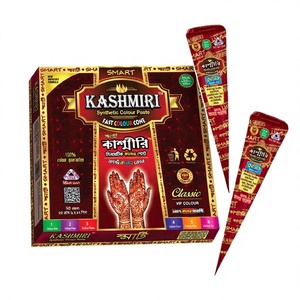 Pasta de Color Sintética Kashmiri, Impermeable, Ecológica, Desechable, Fácil de Usar, de Secado Rápido, Cono de Henna de 35 g, Tatuaje Corporal Artístico - Product Image 1