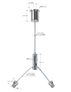 Kit de <span class=keywords><strong>suspension</strong></span> en câble métallique en cuivre de haute qualité avec tailles personnalisables pour la <span class=keywords><strong>fixation</strong></span> de câbles - Product Image 1