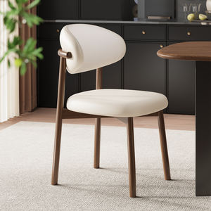 モダンな北欧スタイルのエコフレンドリーな学習・レジャー・ダイニングチェア、厚みのある炭素鋼フレーム、PU素材、ホームオフィス・リビング用 - Product Image 2