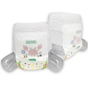 ALLOVES China Brand Hydrophilic Hot Air Baby Diapers Super Soft Pants Bulk Suppliers Soft Breathable Absorption in All Sizes