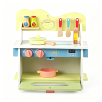 Ensemble de cuisine en bois pour jeu d'imitation, mini-ensemble de cuisine de simulation, accessoires de cuisine, jeu de rôle pour tout-petits