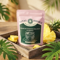 Gummies probiotiques avec vitamine C et mélange d'herbes pour la santé hormonale et l'équilibre intestinal des femmes adultes, 60 unités, vente en gros personnalisée