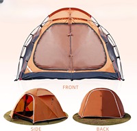 Tente de camping familiale grande capacité OEM, imperméable, double couche, en forme de dôme, avec véranda spacieuse pour les activités de plein air et la randonnée