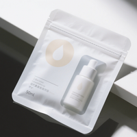 Pochette écologique autoportante pour échantillons de lotion, mini-sachet personnalisé imprimé pour trousse de voyage cosmétique, faible MOQ 500 pièces