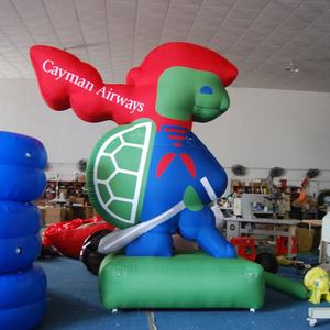 Maskot Kura-Kura Tiup Custom KeepFuns Cayman Airways - Karakter Kartun Tiup Raksasa untuk Promosi Merek - Product Image 3