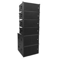 Système audio professionnel complet avec enceintes line array doubles de 10 pouces, amplificateur et téléprompteur pour discothèque, bar et DJ