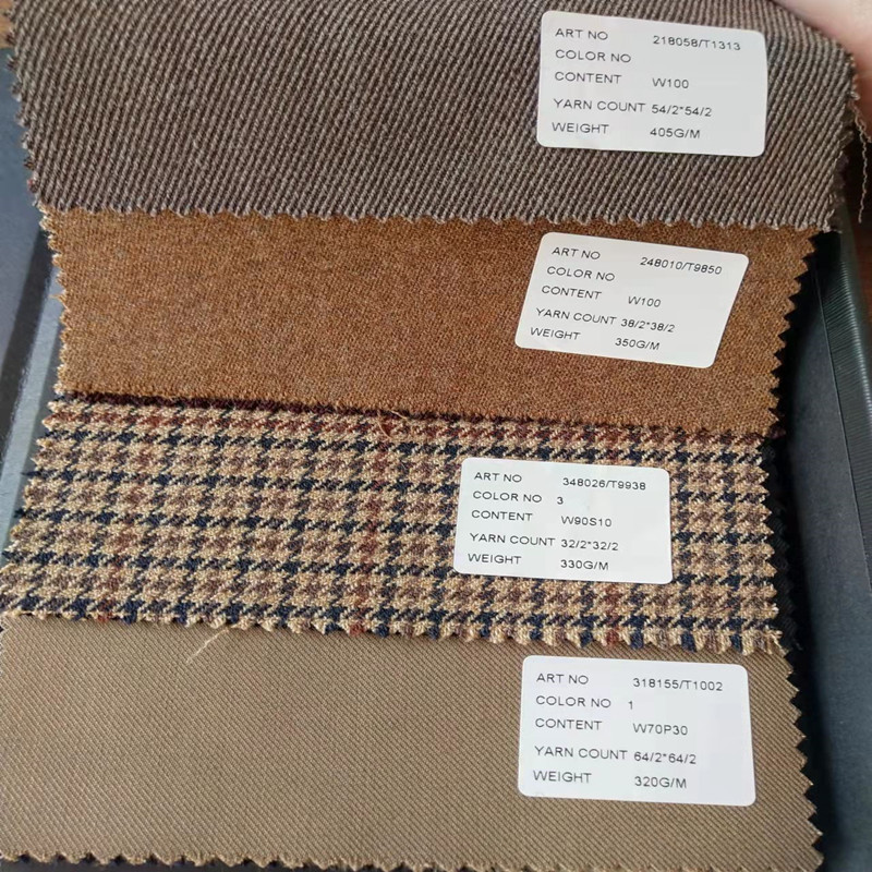 Check Wool Cashmere Fabric Ready Good Anti-wrinkle Wool Cashmere Suit Fabric