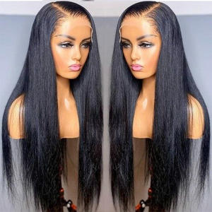 للبيع بالجملة شعر مستعار برازيلي مستقيم بدانتيل ، شعر مستعار بدانتيل أمامي كامل مع شعر رضيع ، شعر مستعار عالي الدقة للنساء السمراوات - Product Image 5