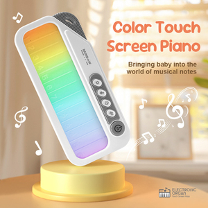 2025 juguetes Arco Iris luz teclado electrónico guitarra pantalla táctil Piano caja de música rompecabezas educación temprana niños instrumentos musicales - Product Image 5