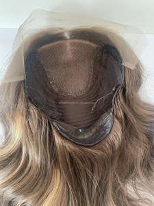 Perruque en dentelle de diamant, cheveux vierges européens, brun <span class=keywords><strong>cendré</strong></span> avec reflets <span class=keywords><strong>blond</strong></span> <span class=keywords><strong>miel</strong></span>, dentelle HD invisible, perruque juive pour femmes - Product Image 6