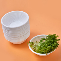 Assiettes en plastique rondes blanches profondes de 29 oz et 32 oz, design moderne, vente en gros d'usine, qualité alimentaire PP, bols jetables pour les fêtes