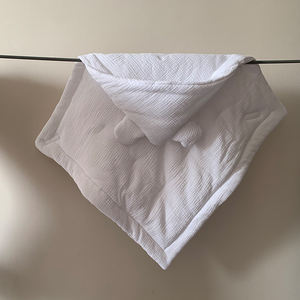 부드러운 코튼 모슬린 아늑한 유아 포대기 후드 신생아 침낭 자루 아기 유모차 침대 담요 - Product Image 5