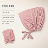 Sous-bonnet hijab ajustable à nouer, en tricot extensible, taille unique, couleurs unies