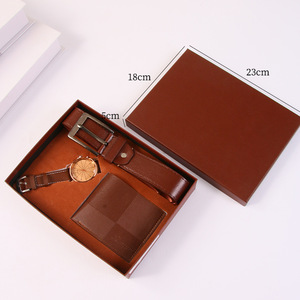 Cross Border Men's <b>Watch</b> <b>Set</b> Wallet Belt Gift Box 23x18cm Business Gift - Product Image 1