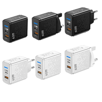 65W USB C Charge Rapide Bloc de Chargeur Mural PD USB C Charge Rapide 3.0 Adaptateur Compatible avec pour iPhone et Téléphones Mobiles