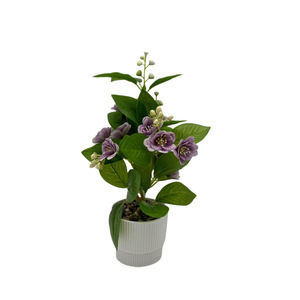 ต้นมะลิประดิษฐ์พอลอน บอนไซสูง 28 ซม. ต้นไม้กระถางสีแดง ชมพู ส้ม ม่วง ขาว ตกแต่งบ้าน งานแต่งงาน - Product Image 5