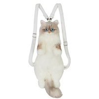 Adorable Peluche Chat Lynx Marron, Jouet en Peluche, Sac en Peluche, Poupée en Peluche