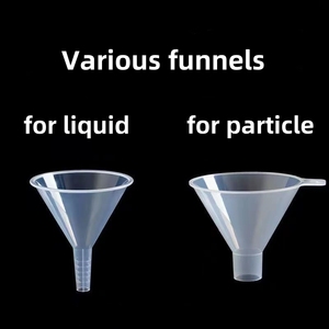 Venda quente Laboratório Funil PP Plástico Mini Perfume Transparente Dispensação Triângulo Cone Funil - Product Image 3