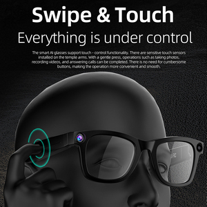 Gafas inteligentes AI G300 1080P Video 800W Cámara HD Memoria de 32Gb Gafas ChatGPT Llamada BT con <span class=keywords><strong>2</strong></span> pares de lentes Transmisión Wi-Fi - Product Image 2
