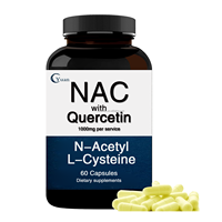 Vente chaude N-Acétylcystéine avec Quercétine Double Force Soutien pour la santé immunitaire du foie Détoxification et Anti-âge Capsules
