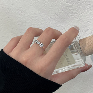 S925 Sterling Silver Mahjong <b>Ring</b> For Women Vintage Style Adjustable <b>Open</b> Design Everyday Wear Fine <b>Ring</b> - Product Image 4