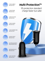 LDNIO C105 Nouvelle Arrivée Vente Chaude Chargeur de Voiture Portable 30W 3A Simple PD3.0 à Charge Rapide pour iPhone et Tablette